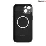 Husa cu inel Baseus compatibila cu iPhone 14 Plus, MagSafe/Magnetic, gel lichid, Negru