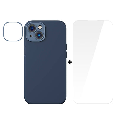 Husa Baseus Liquid Gel Folie si Inel Camera Apple iPhone 14 Plus