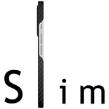 Husa cu inel OEM compatibila cu iPhone 15 Pro, MagSafe/Magnetic, carbon, Negru