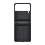 Husa tip carte OEM compatibila cu Galaxy Z Flip 5, carbon, Negru