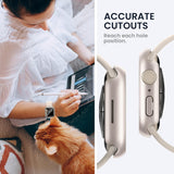 Husa Coteci Pc Sticla Temperata 9d pentru Apple Watch 45mm Albastra