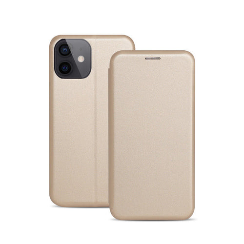 Husa tip carte OEM compatibila cu Huawei P40, MagSafe/Magnetic, piele, Auriu