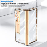 Husa tip bumper OEM compatibila cu Galaxy Z Fold 5, Transparent, policarbonat, Auriu