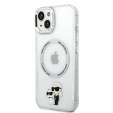 Husa Karl Lagerfeld compatibila cu iPhone 15, MagSafe/Magnetic, policarbonat, Transparent