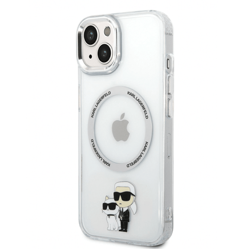 Husa Karl Lagerfeld compatibila cu iPhone 15, MagSafe/Magnetic, policarbonat, Transparent