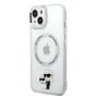 Husa Karl Lagerfeld compatibila cu iPhone 15, MagSafe/Magnetic, policarbonat, Transparent