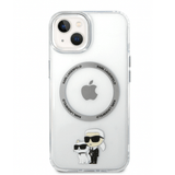Husa Karl Lagerfeld compatibila cu iPhone 15, MagSafe/Magnetic, policarbonat, Transparent
