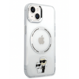 Husa Karl Lagerfeld compatibila cu iPhone 15, MagSafe/Magnetic, policarbonat, Transparent