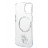 Husa Karl Lagerfeld compatibila cu iPhone 15, MagSafe/Magnetic, policarbonat, Transparent