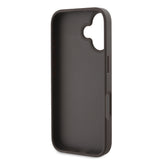 Husa telefon pentru Apple iPhone 16, GUESS PU 4G Stripe, Maro