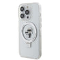 Husa cu inel Karl Lagerfeld compatibila cu iPhone 15 Pro Max, MagSafe/Magnetic, PC + silicon, Transparent