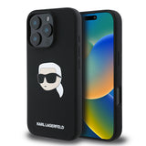 Husa Karl Lagerfeld compatibila cu iPhone 16 Pro, MagSafe/Magnetic, TPU, Negru