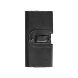 Husa orizontala cu clip centura piele ecologica 5.5", velur interior, negru