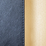 Husa orizontala cu clip centura, piele eco, 6 inch, negru cu interior maro