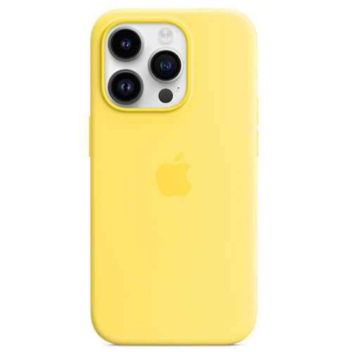 Husa compatibila cu iPhone 14 Pro, MagSafe/Magnetic, silicon, Galben
