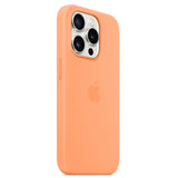 Husa compatibila cu iPhone 15 Pro Max, MagSafe/Magnetic, silicon, Portocaliu