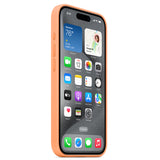 Husa compatibila cu iPhone 15 Pro Max, MagSafe/Magnetic, silicon, Portocaliu