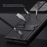 Husa Nillkin compatibila cu Galaxy Z Fold 6, Anti-amprenta, PC, TPU, Alb