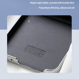 Husa tip carte Nillkin compatibila cu Galaxy Z Flip 6, Galaxy Z Flip 7 FE, piele, Negru