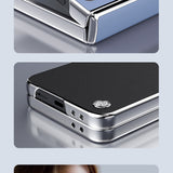 Husa tip carte Nillkin compatibila cu Galaxy Z Flip 6, Galaxy Z Flip 7 FE, piele, Negru