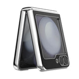 Husa tip carte Nillkin compatibila cu Galaxy Z Flip 6, Galaxy Z Flip 7 FE, piele, Negru