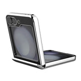 Husa tip carte Nillkin compatibila cu Galaxy Z Flip 6, Galaxy Z Flip 7 FE, piele, Negru