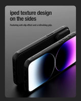 Husa Nillkin compatibila cu iPhone 15 Pro Max, Antisoc, policarbonat, Negru