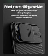 Husa Nillkin compatibila cu iPhone 15 Pro Max, Antisoc, policarbonat, Negru