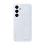 Husa cu inel Samsung compatibila cu Galaxy S24 Plus, silicon, Alb