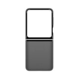Husa tip carte Samsung compatibila cu Galaxy Z Flip 6, Galaxy Z Flip 7 FE, silicon, Gri