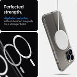 Husa SPG compatibila cu iPhone 14 Pro Max, MagSafe/Magnetic, TPU, policarbonat, Alb