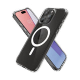 Husa SPG compatibila cu iPhone 15 Plus, MagSafe/Magnetic, TPU, policarbonat, Alb