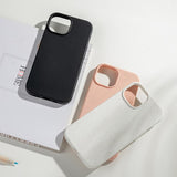 Husa XO compatibila cu iPhone 15, silicon biodegradabil, Alb