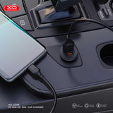 Incarcator auto XO CC56 12V 30W, USB-A + USB-C, Negru