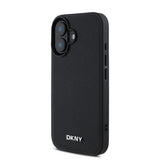 Husa cu inel Dkny compatibila cu iPhone 16 Plus, MagSafe/Magnetic, piele, Negru