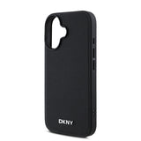 Husa cu inel Dkny compatibila cu iPhone 16 Plus, MagSafe/Magnetic, piele, Negru