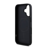 Husa cu inel Dkny compatibila cu iPhone 16 Plus, MagSafe/Magnetic, piele, Negru