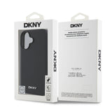 Husa cu inel Dkny compatibila cu iPhone 16 Plus, MagSafe/Magnetic, piele, Negru