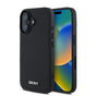 Husa cu inel Dkny compatibila cu iPhone 16 Plus, MagSafe/Magnetic, piele, Negru