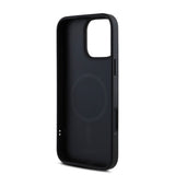 Husa cu inel compatibila cu iPhone 16 Pro, MagSafe/Magnetic, piele, Negru
