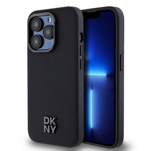 Husa Dkny compatibila cu iPhone 14 Pro, MagSafe/Magnetic, piele PU, Negru