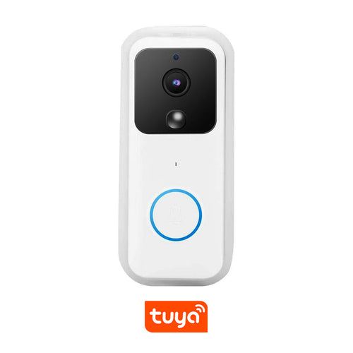Sonerie video inteligenta fara fir Tuya B60, WiFi, Alb
