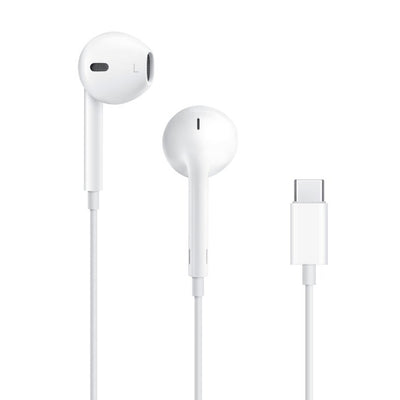 Căști Apple EarPods cu conector USB-C pentru iPhone 16 / 16 Plus / 16 Pro Max, Albe