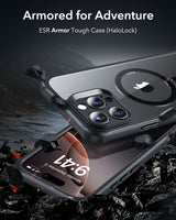 Husa ESR compatibila cu iPhone 16 Pro Max, Antisoc, acrilic, silicon, Negru