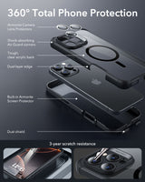 Husa ESR compatibila cu iPhone 16 Pro, Antisoc, acril, silicon, Negru