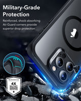 Husa ESR compatibila cu iPhone 16 Pro, Antisoc, acril, silicon, Negru
