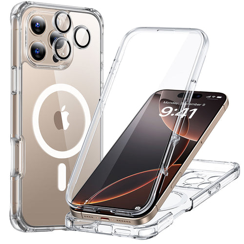 Husa cu inel ESR compatibila cu iPhone 16 Pro Max, Antisoc, acril, silicon, Transparent