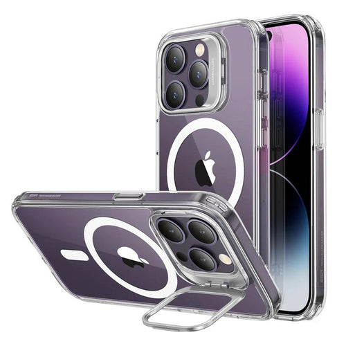 Husa cu inel ESR compatibila cu iPhone 14 Plus, MagSafe/Magnetic, acrilic, Transparent