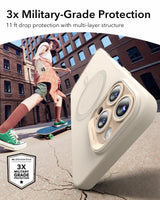 Husa ESR compatibila cu iPhone 16 Pro, MagSafe/Magnetic, policarbonat, Bej