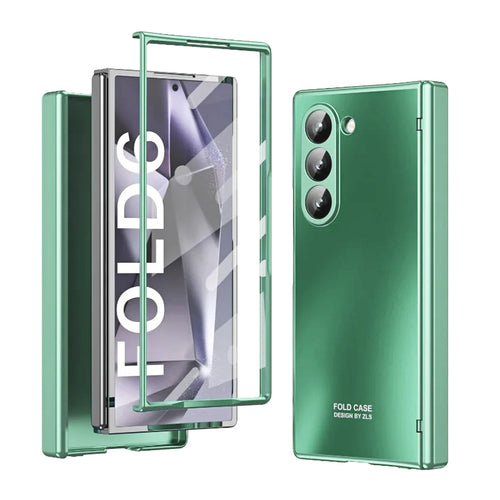 Husa tip bumper OEM compatibila cu Galaxy Z Fold 6, policarbonat, Verde